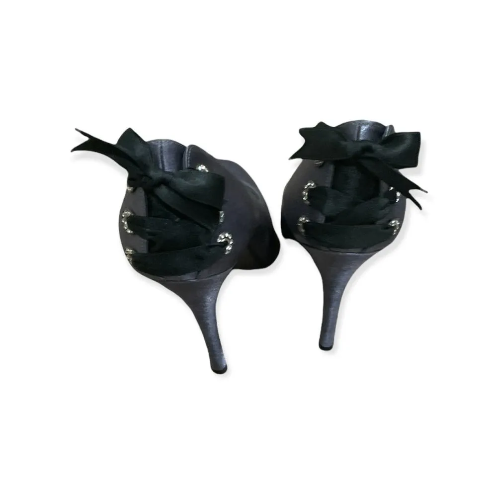 Stuart Weitzman Metallic Grey Kw 97276 Formal Shoes Size‎ 9/12 - Image 6