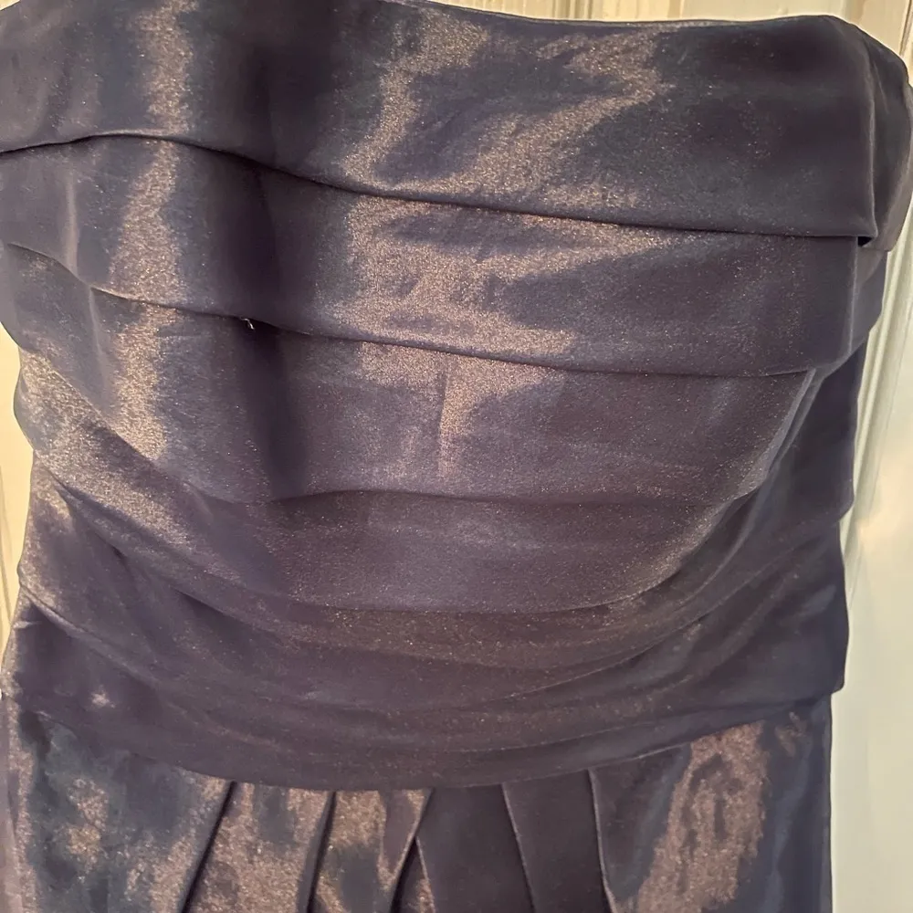 White By Vera Wang Strapless Navy Blue Cocktail Semi - Image 5