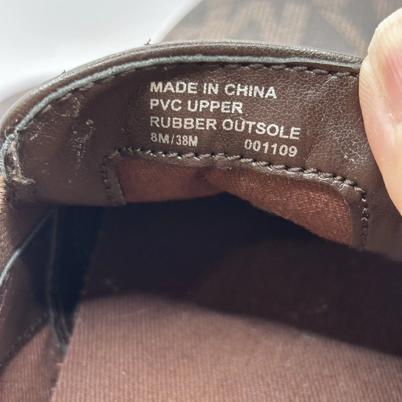 Michael Kors Keaton MK Signature Logo Flat Slip-On Brown Sneakers Women Size 8M - Image 7