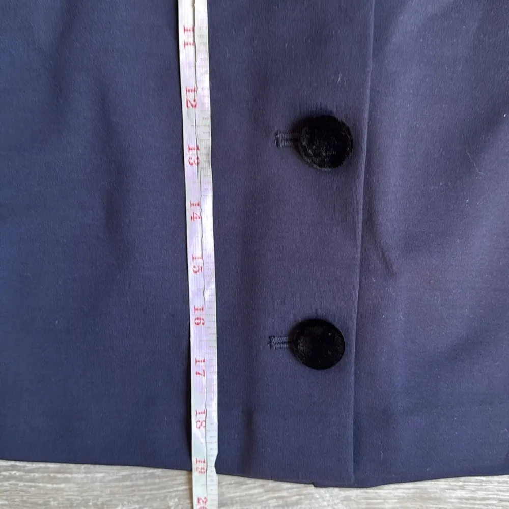 NEW Boden Buttoned Ponte Mini Skirt Navy 6 Blue - Image 9