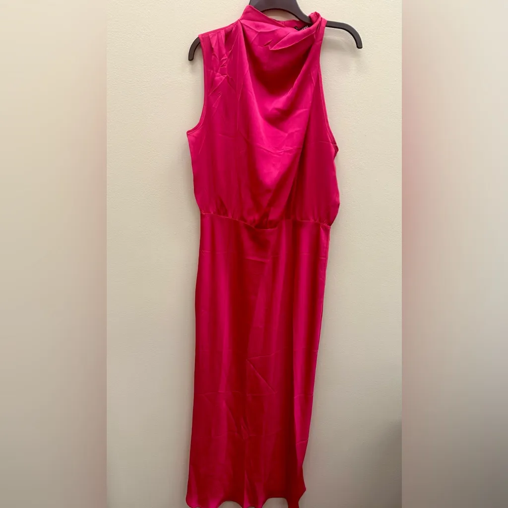 NWT BTFBM Sleeveless Cocktail Dresses, Mock Neck, Keyhole Elastic High Waist XL Pink - Image 6