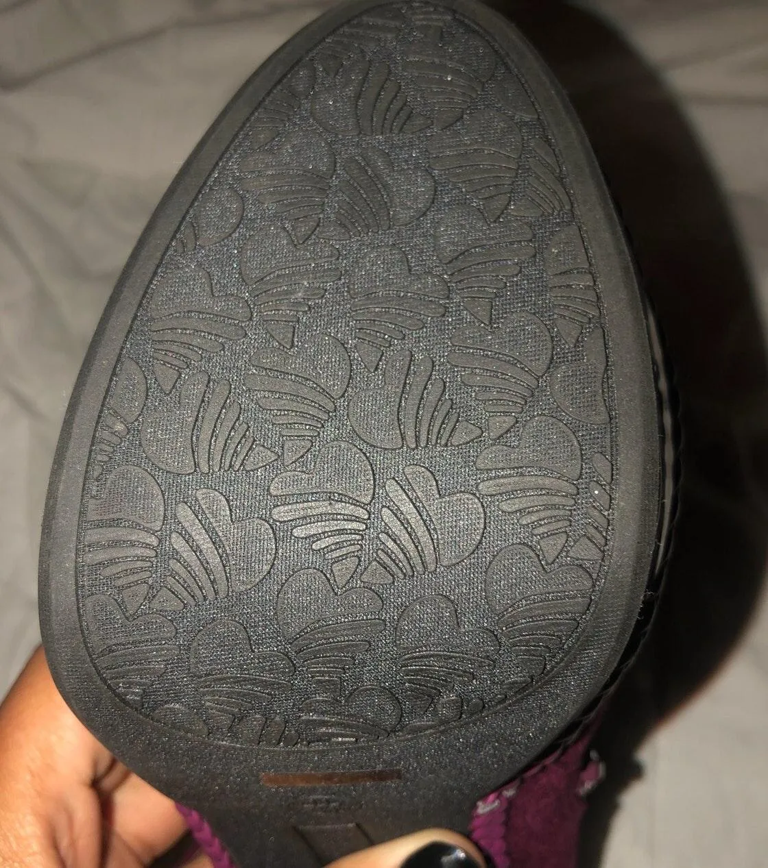 JustFab Burgundy Platform Heels - Image 4