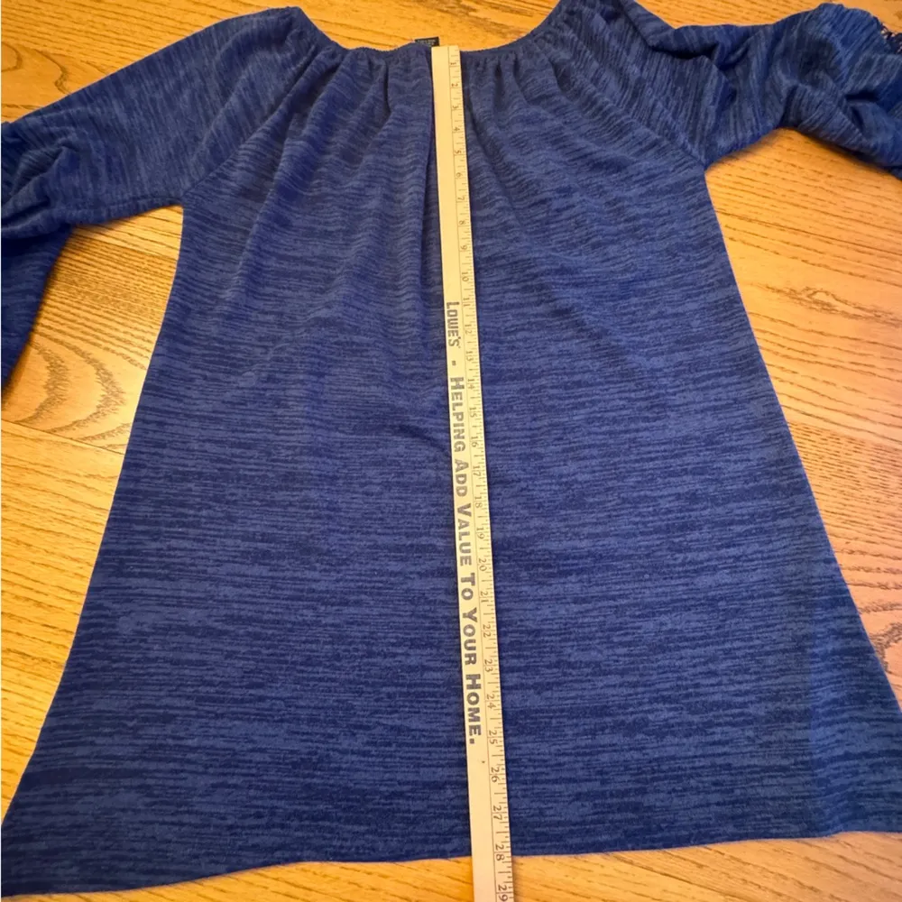 Vintage Win Win Women’s L-XL Blue Open Sleeve Lace Tunic Lightweight Lace Sleeve - Image 6