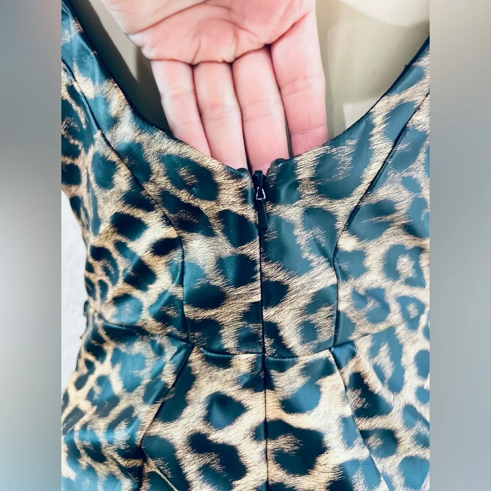 ASOS Leopard Print Corset Seamed Mini Dress size 6 Us new super cute dress - Image 8