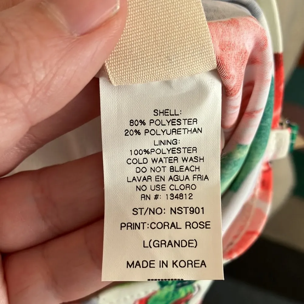 NWT Marina West Tankini Top, Large Pink - Image 7