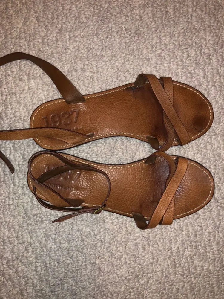 brown leather sandals Size 8 - Image 5
