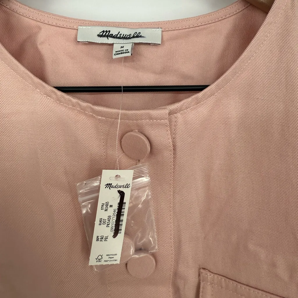 Madewell Crop‎ Cargo-Pocket Crewneck Top Size M - Image 4