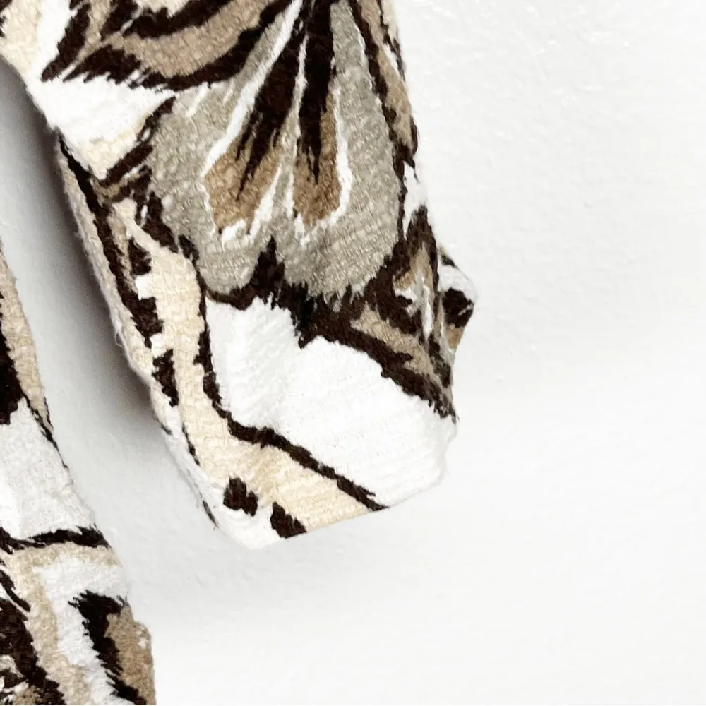 CHICO’S Multicolored Textured Printed Embroidered Neckline Lined Blazer Medium - Image 6