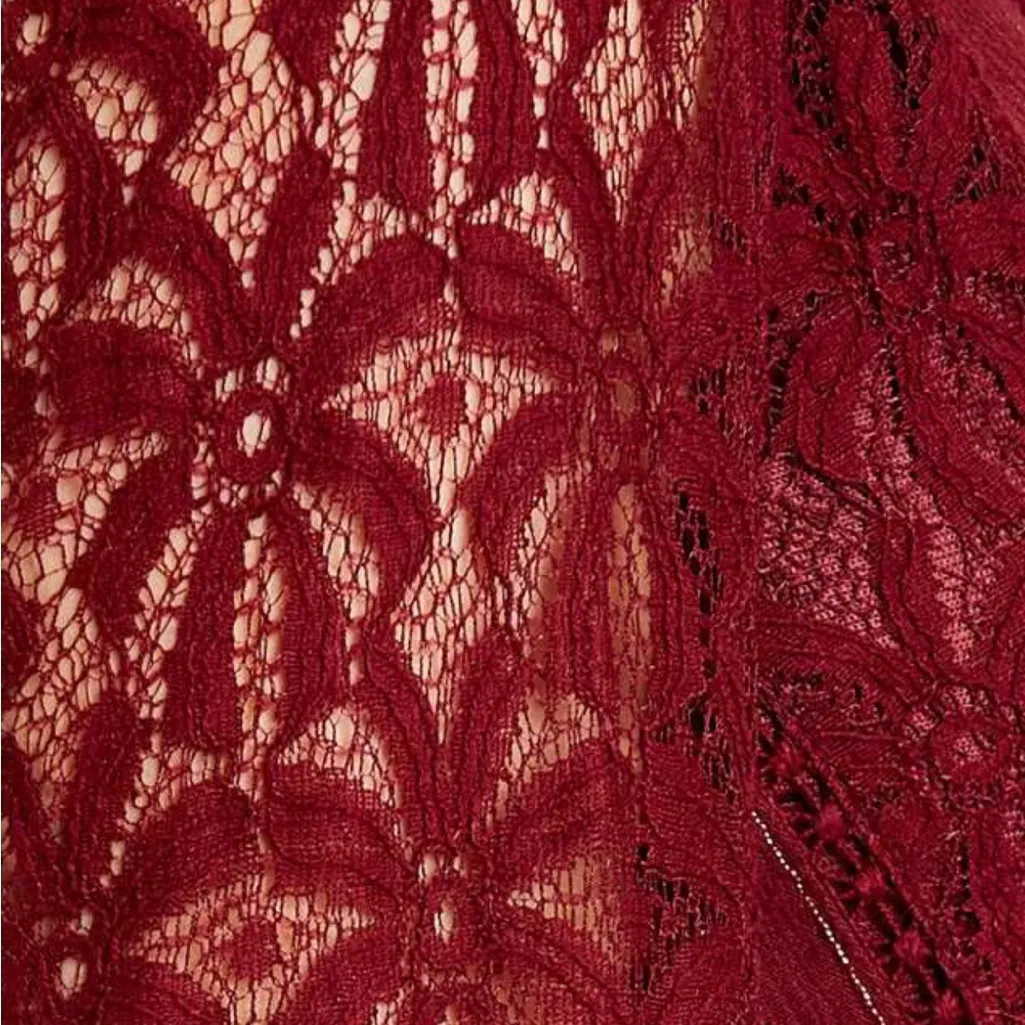 Altar'd State Burgundy Long Sleeve Dress - Image 4