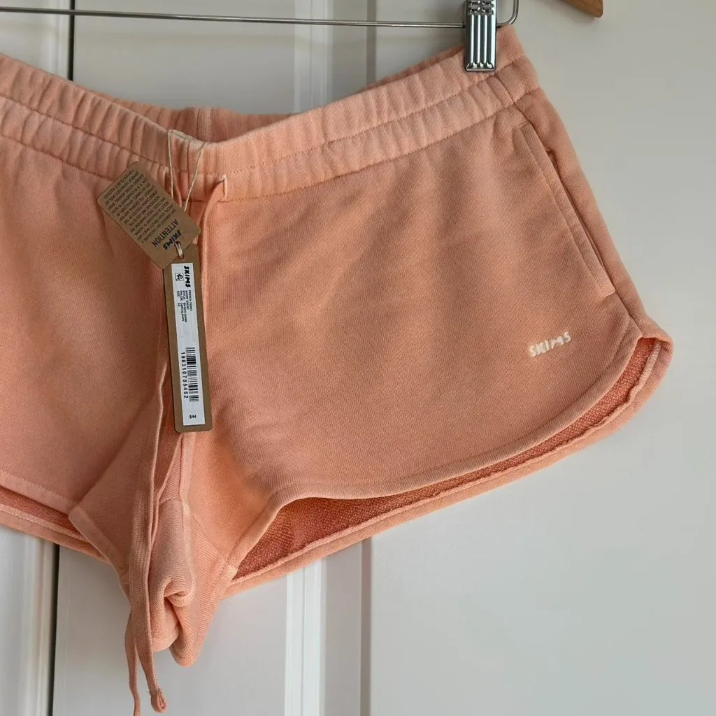 Skims French Terry Short Short in Cantaloupe, Size X-Small - Image 7