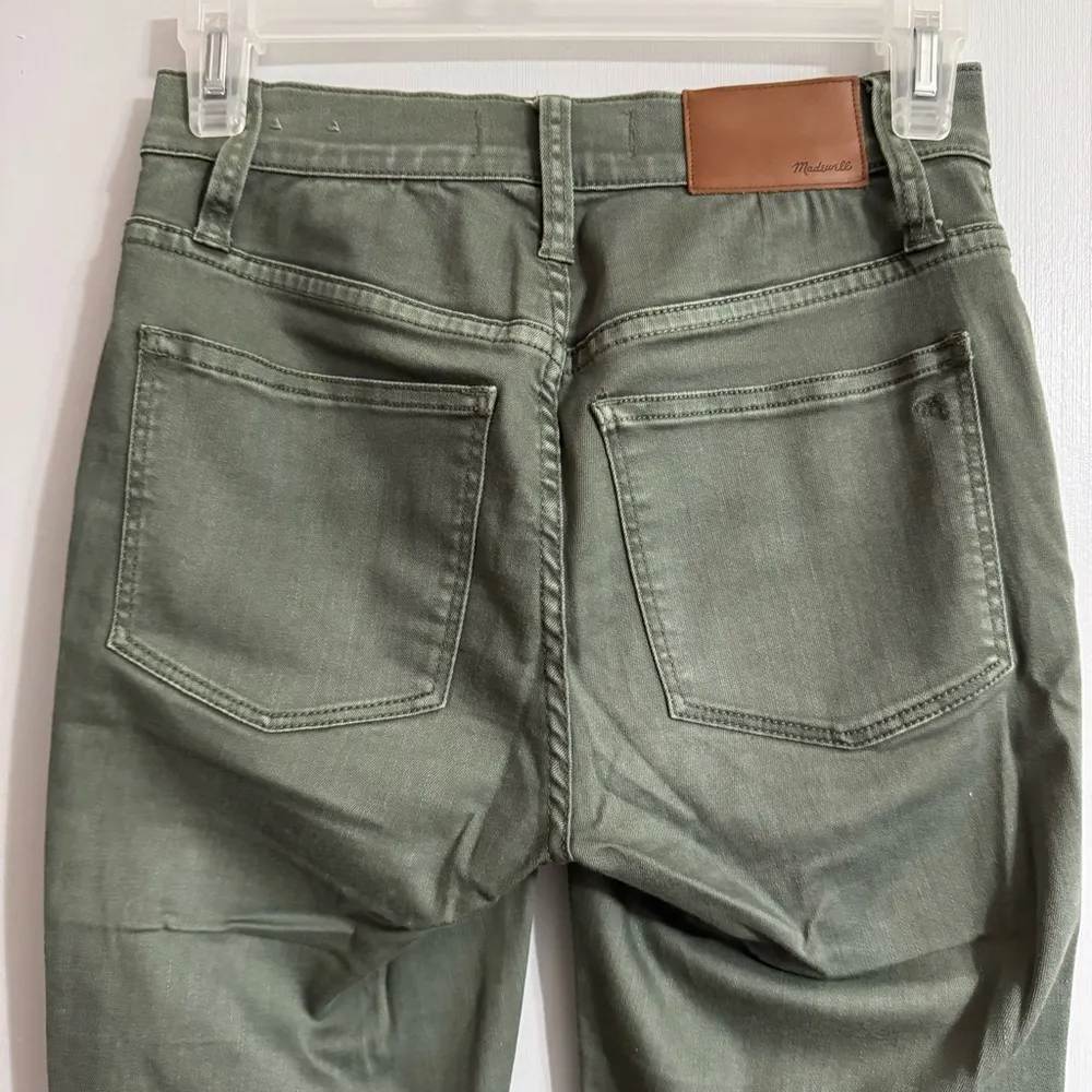 Madewell Jeans 9” High Rise Skinny in Olive Green Size 23 - Image 7