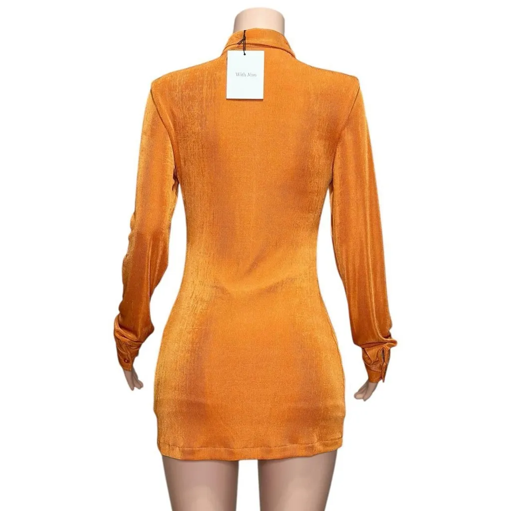 WITH JÉAN Andy Dress, Orange, Medium - Image 10