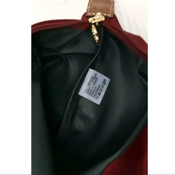 Longchamp New Le Pliage Nylon Tote Handbag Wine Large - Image 5