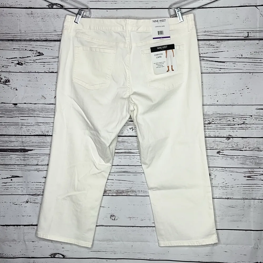 Nine West Jeans NWT Size 16 Off White Denim Chrystie Capri Jeans - Image 2