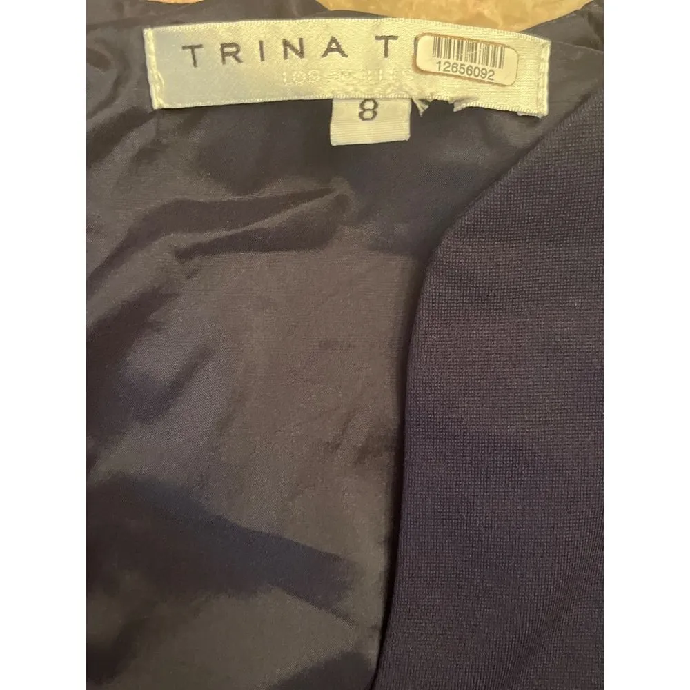 Trina Turk Shriaz Dress in Blue 8 Womens Office Shift - Image 9