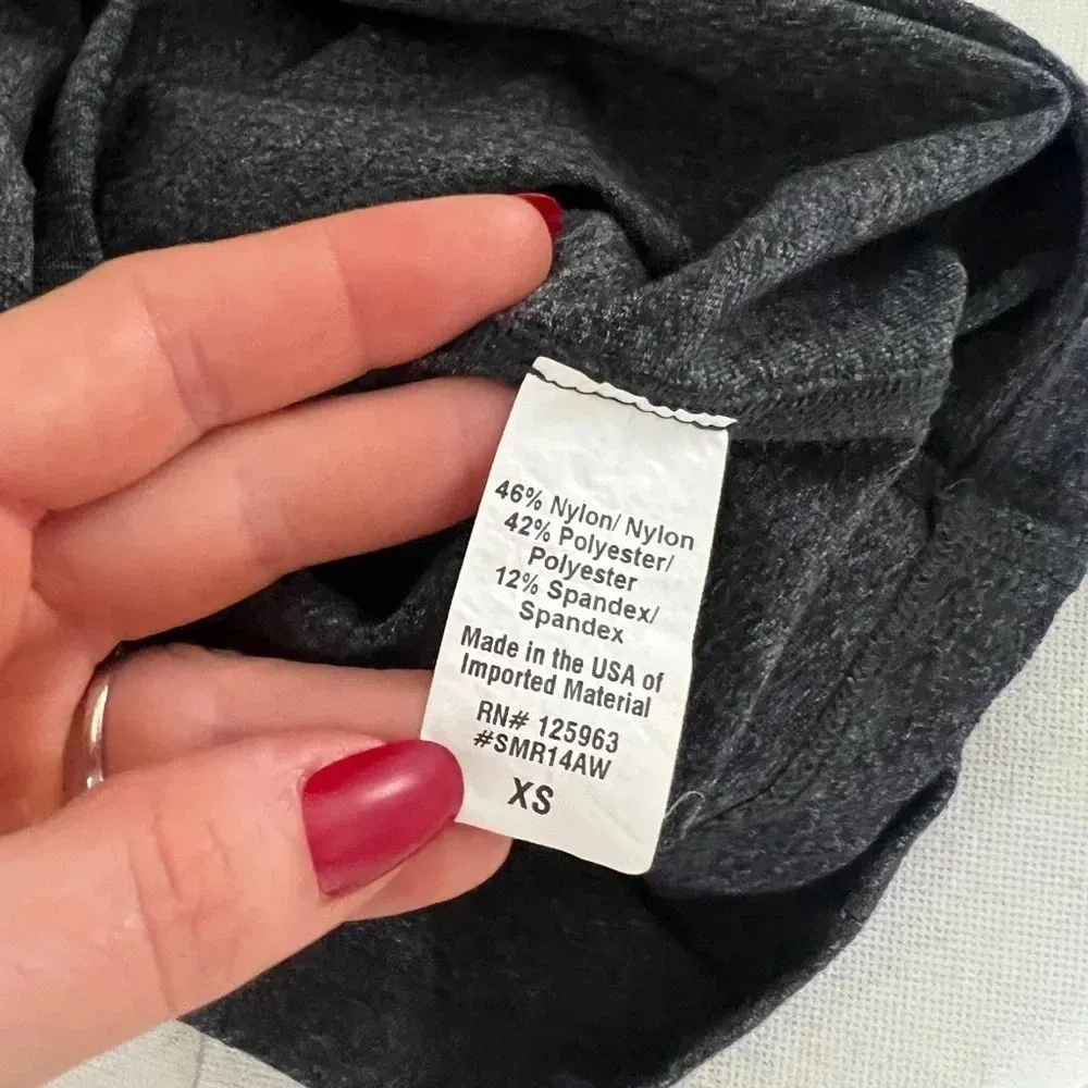 Beyond Yoga Workout Tank top Mesh Built in sports Bra straps charcoal spacedye - Image 3