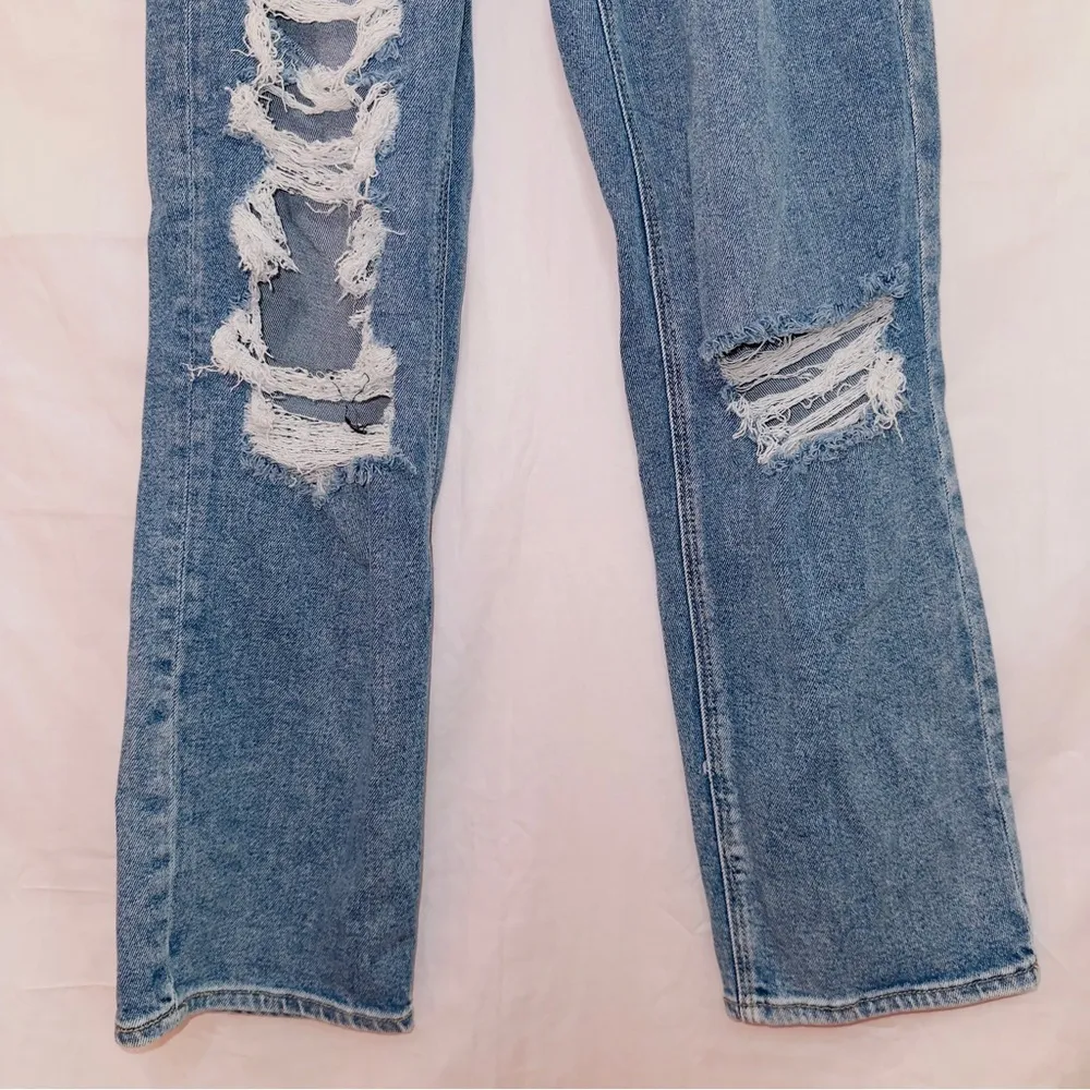 American Eagle Stretch Highest Rise 90s Distressed Boyfriend Jean size 2 - Image 4