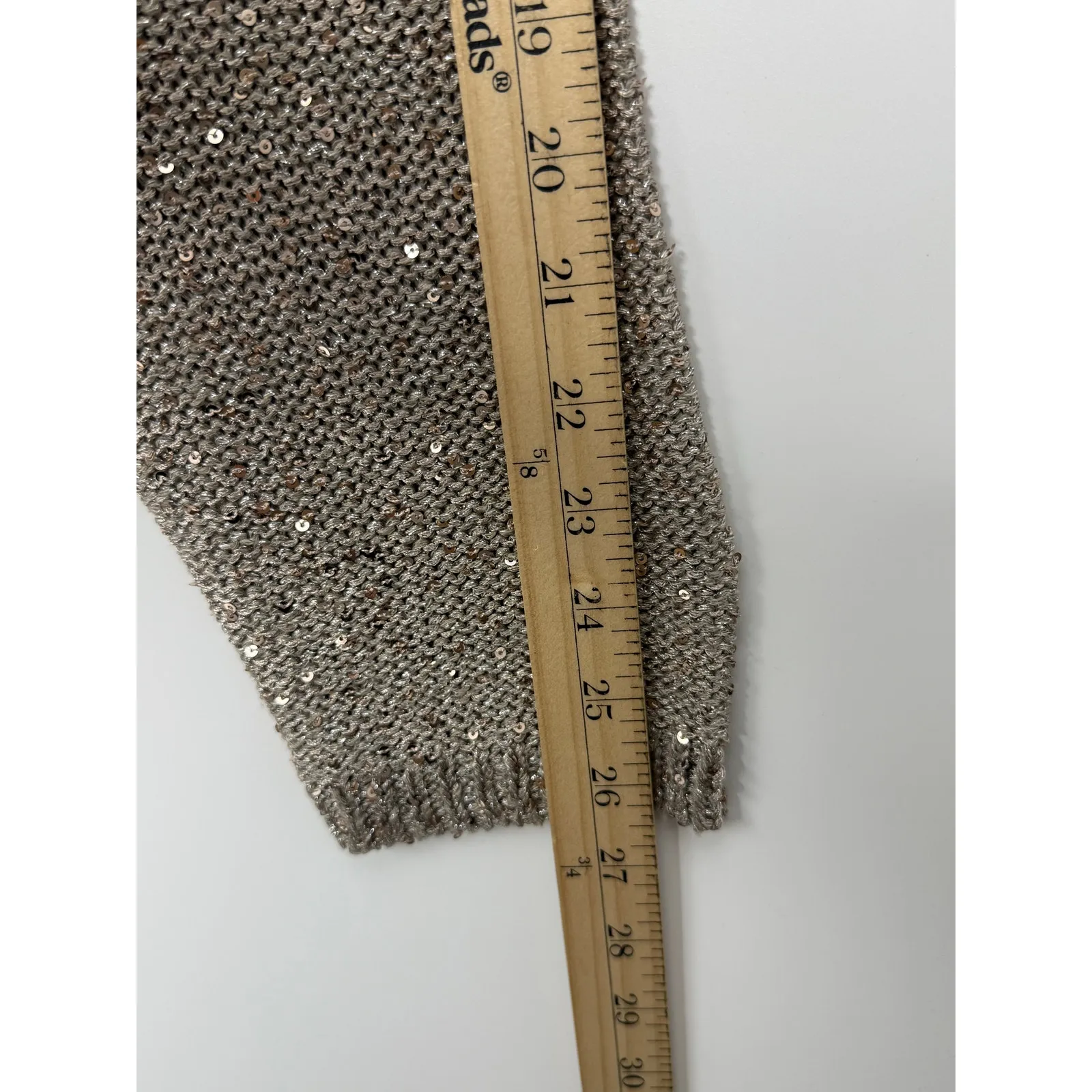 Chico’s Metallic Sequin Open Front Cardigan Sweater Women’s 3 XL Holidays NYE - Image 7