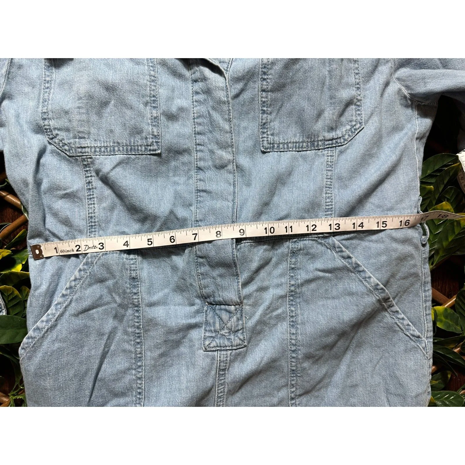 Gianni Bini Denim Longsleeve  Shortalls Size 8 - Image 7