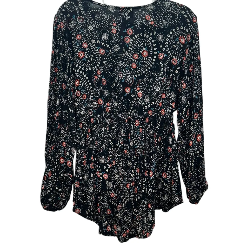 ANGIE Black Floral Embroidered Blouse - Image 7