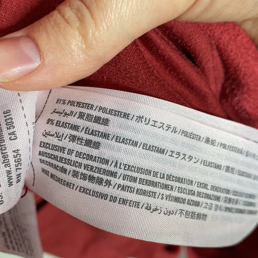 Hollister faux leather lace up detailed pieced mini dress with patch pockets S - Image 13