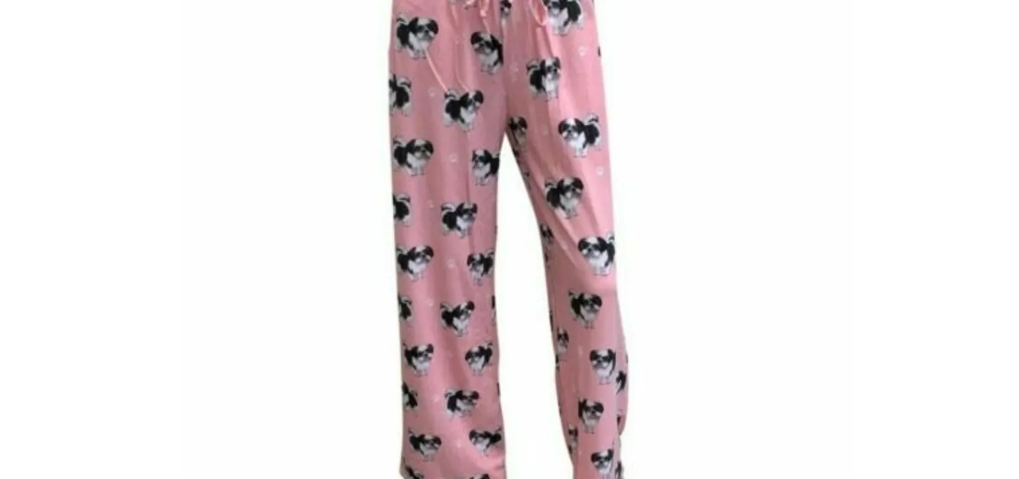 Shih Tzus Unisex Lightweight Cotton Blend Pajama Bottoms Medium - Image 3