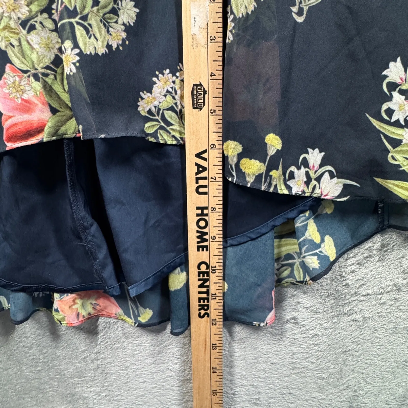 Chelsea28 Dress Floral Hi-Low Ruffle Chiffon Midi Long Sleeve‎ Romantic Witchy - Image 10