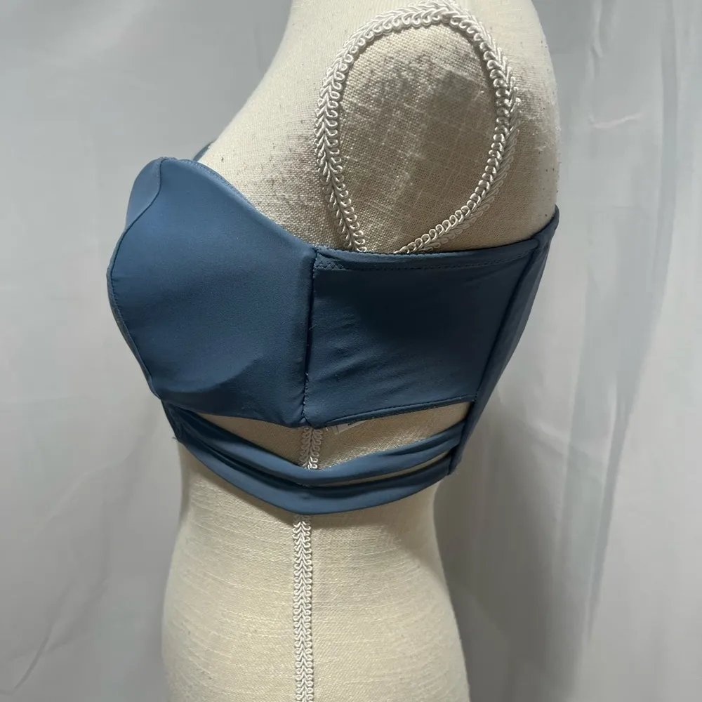 RVCA Tropical Doom under wire bandeau bikini top XL - Image 5