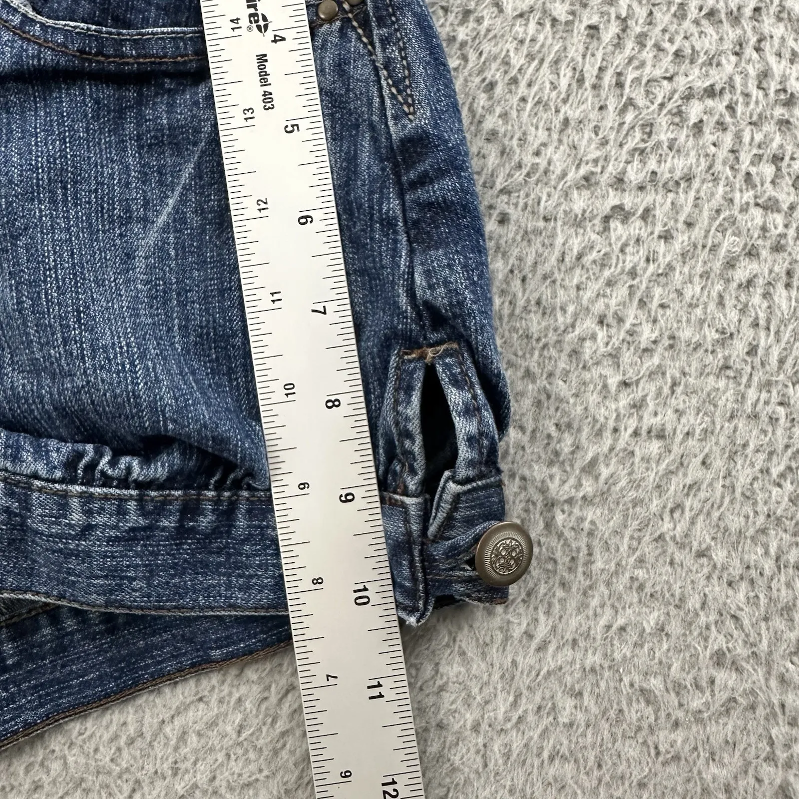 Y2K Early 2000 Nobo No Boundaries Low Rise Denim Jean Shorts Festival Junior's 5 Blue Size undefined - Image 8