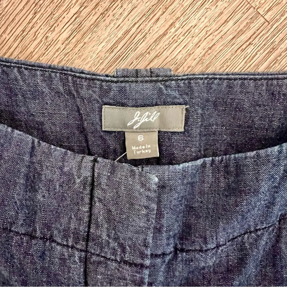 J.Jill  Chambray Pants Flare Leg - Image 4