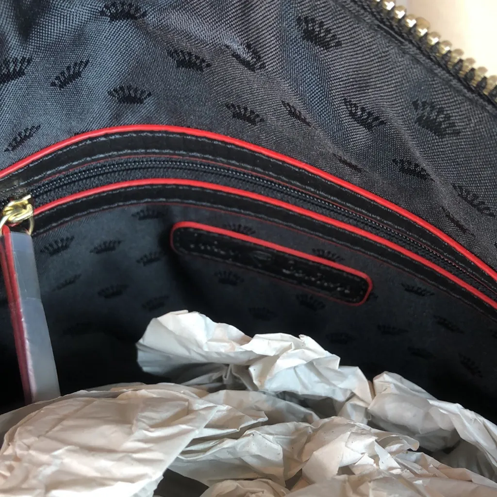 JUICY COUTURE Red Lips Lipstick Kiss Sequin Top Zip Crossbody Shoulder Bag NWT - Image 9