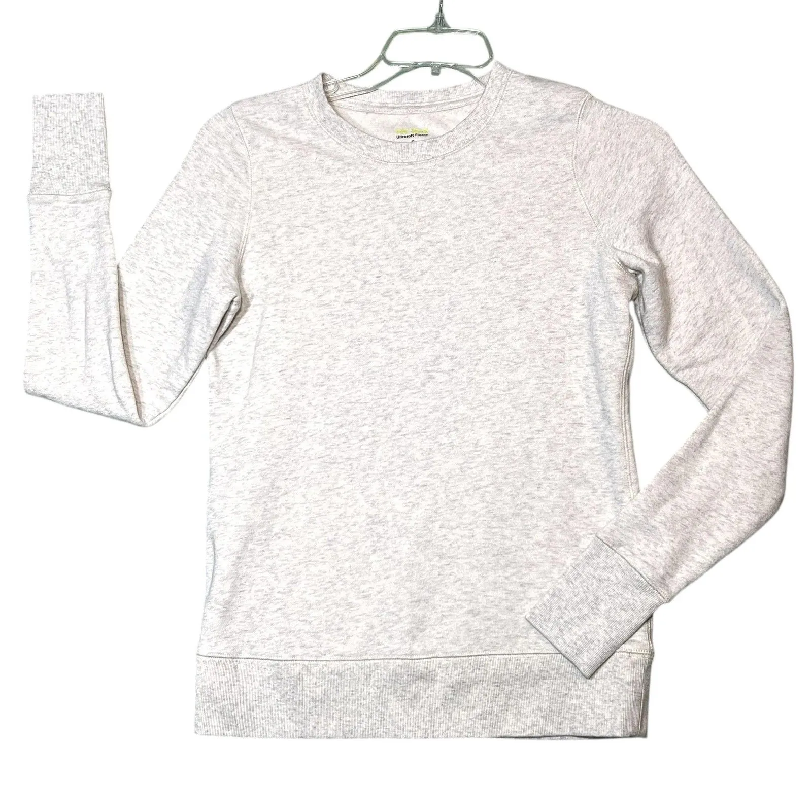 Tek Gear Sweatshirt Womens Small Gray Ultrasoft Fleece Crewneck Pullover Lounge - Image 2