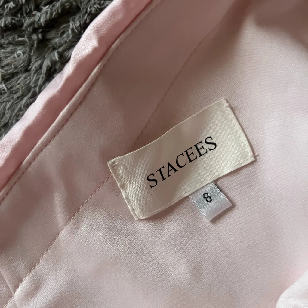 NWT STacees bridesmaid dress one shoulder blushing pink size 8 - Image 16