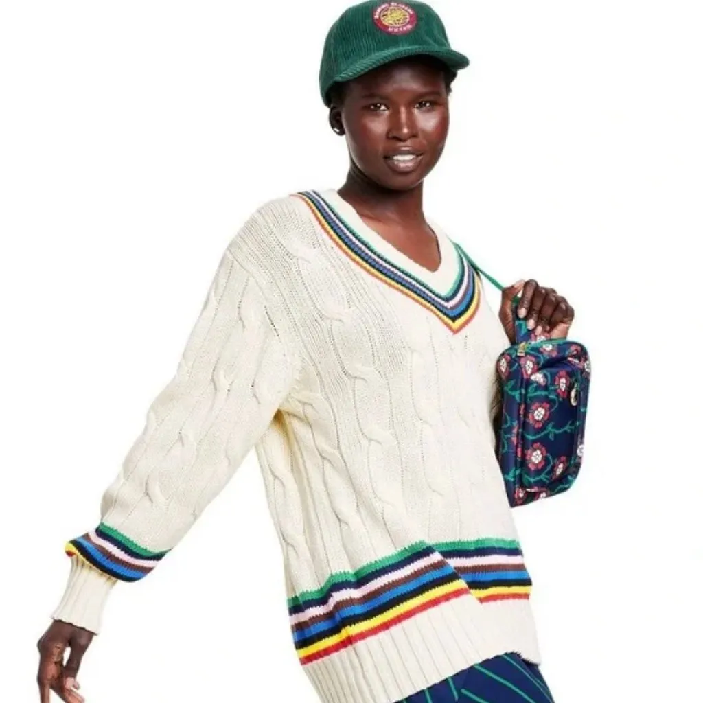 Rowing Blazers x Target Green Corduroy Logo Baseball Hat Fall Preppy Red Yellow - Image 3