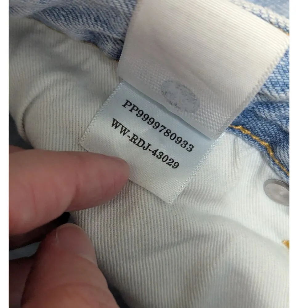 Everlane The Relaxed Straight Jeans Light Wash Cropped Length Capri Womens 23 - Image 6