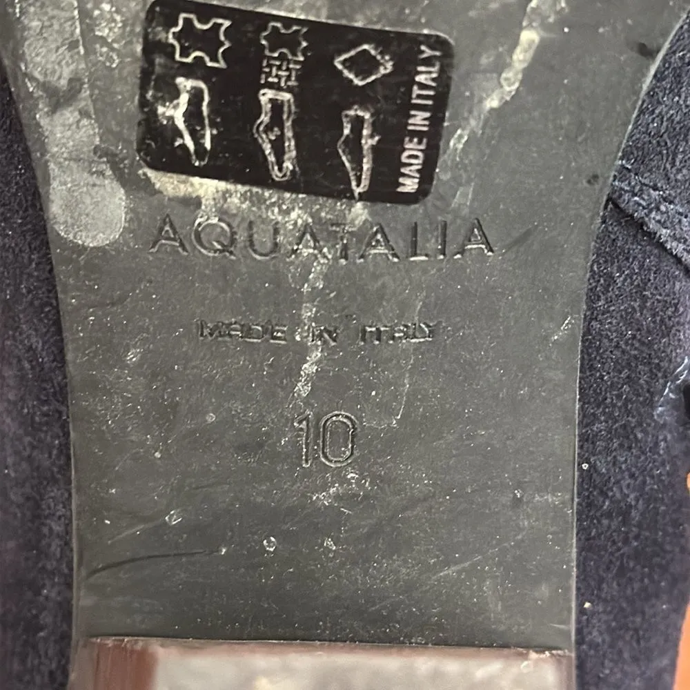 Aquatalia Black Suede Ankle Heel Dressy Boots size 10 - Image 11