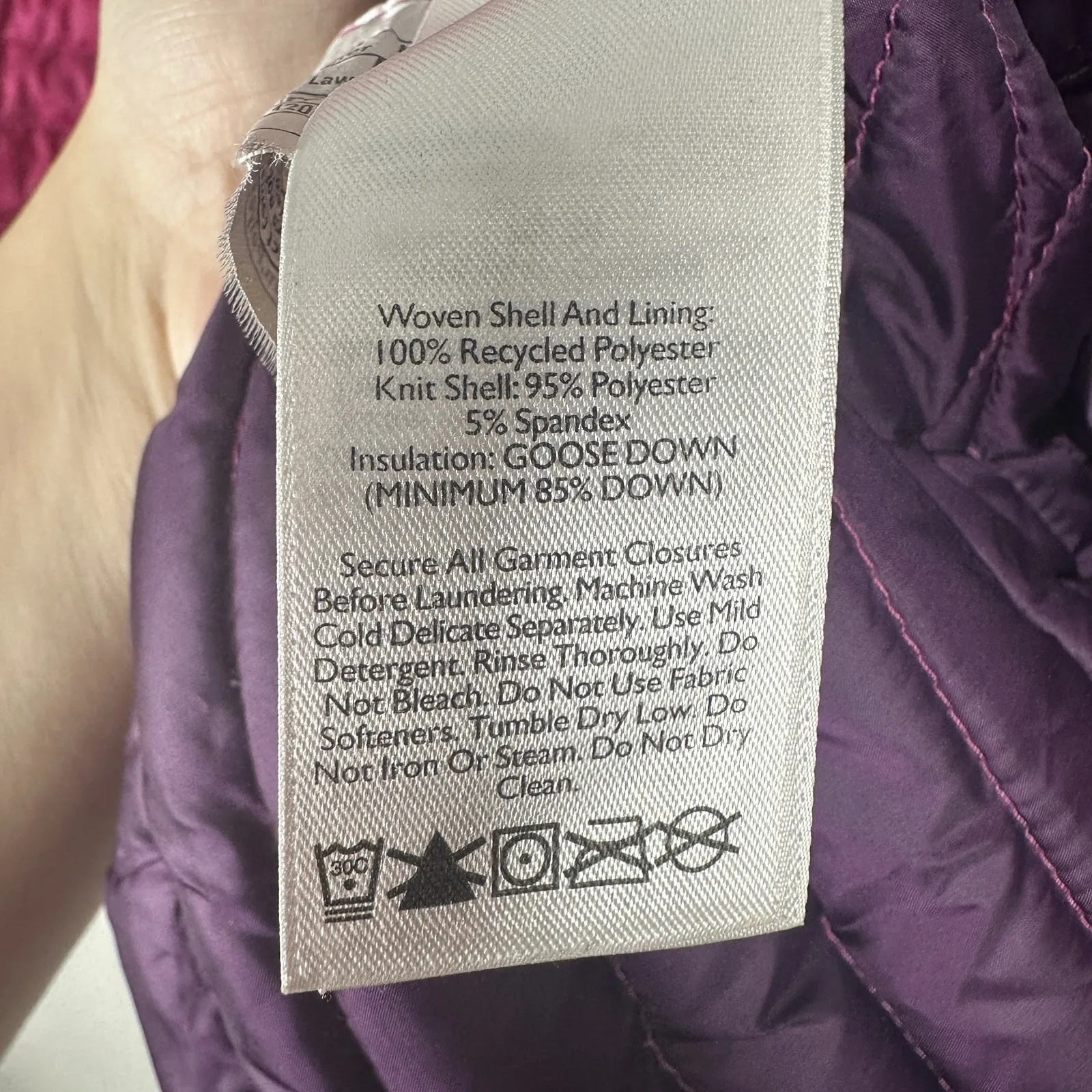 Eddie Bauer Jacket Womens Large Pink First Ascent Puffer Light Down Packable - Image 9