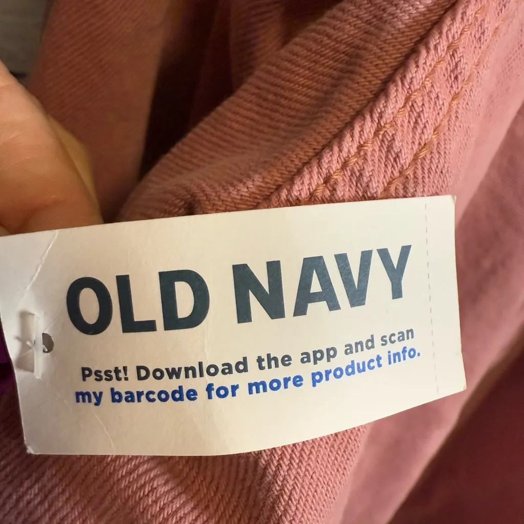 Old Navy Dusty Rose Button-Up Heavy Jacket - Image 4