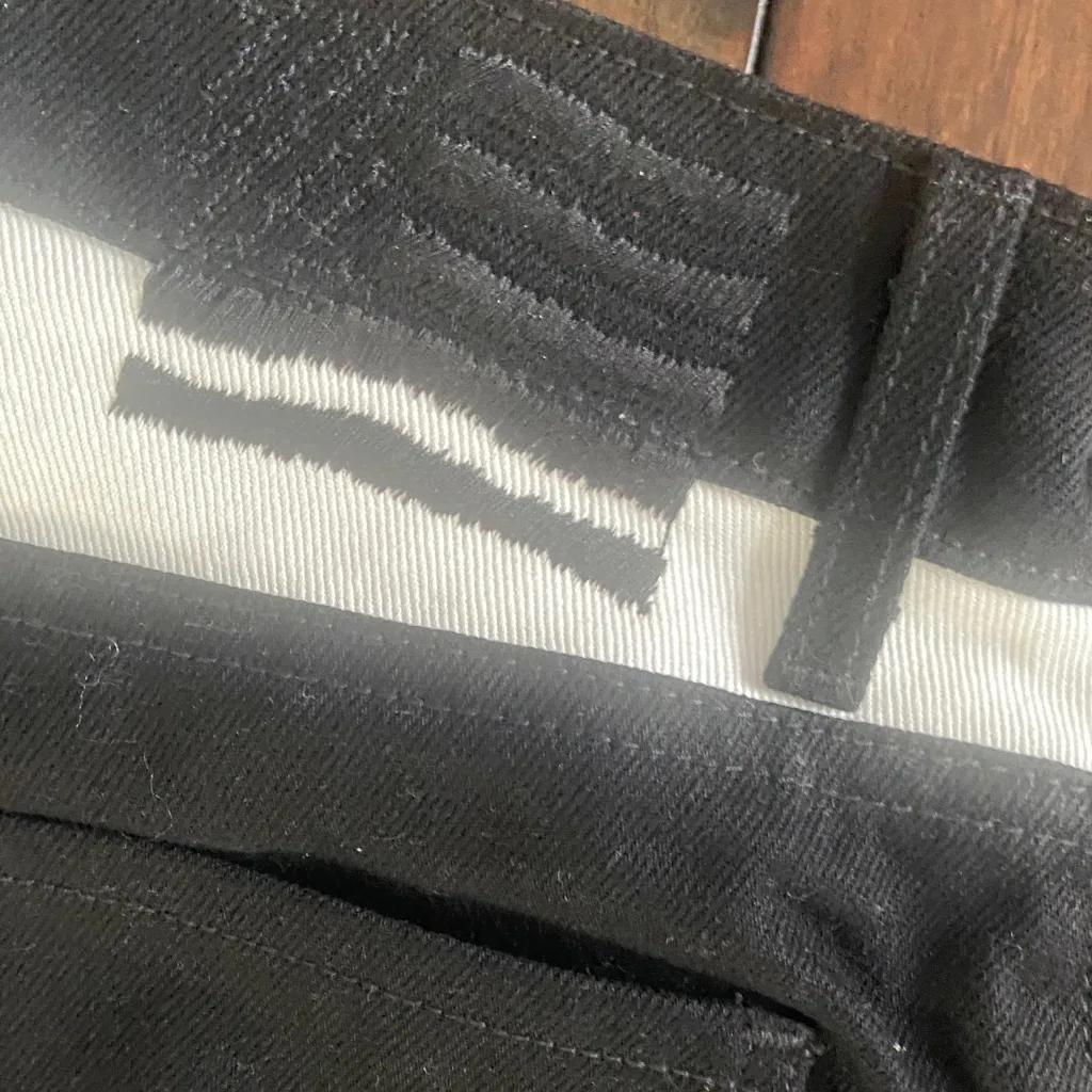 Revice Denim Bandana Patch Black & White Relaxed Fit Pants Women's Size-26 - Image 9