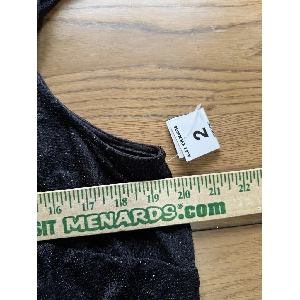 Alex Evenings Black Sparkle Tank Cardigan Set Size 2X Stretch Formal Wedding - Image 13