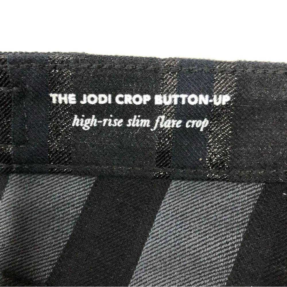 Ag The Jodi Crop button-up in gunmetal high rise slim flare crop size 26R nwt - Image 6