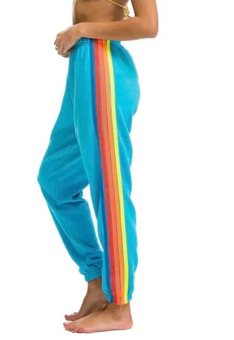 Aviator Nation Neon Blue Sweatpants - Image 2
