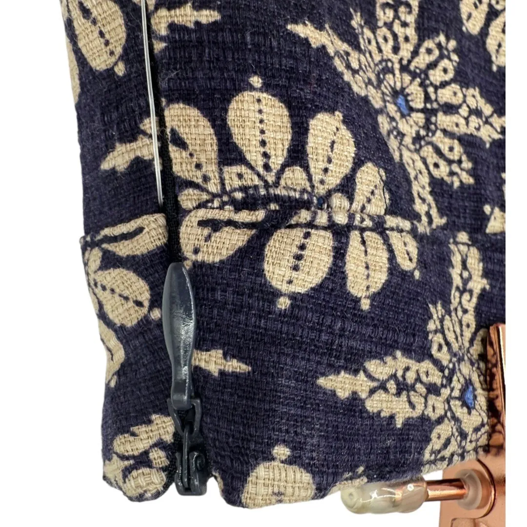 NWT Anthropologie Elevenses Floral Medallion Print Shorts Navy Size 8‎ Preppy - Image 10