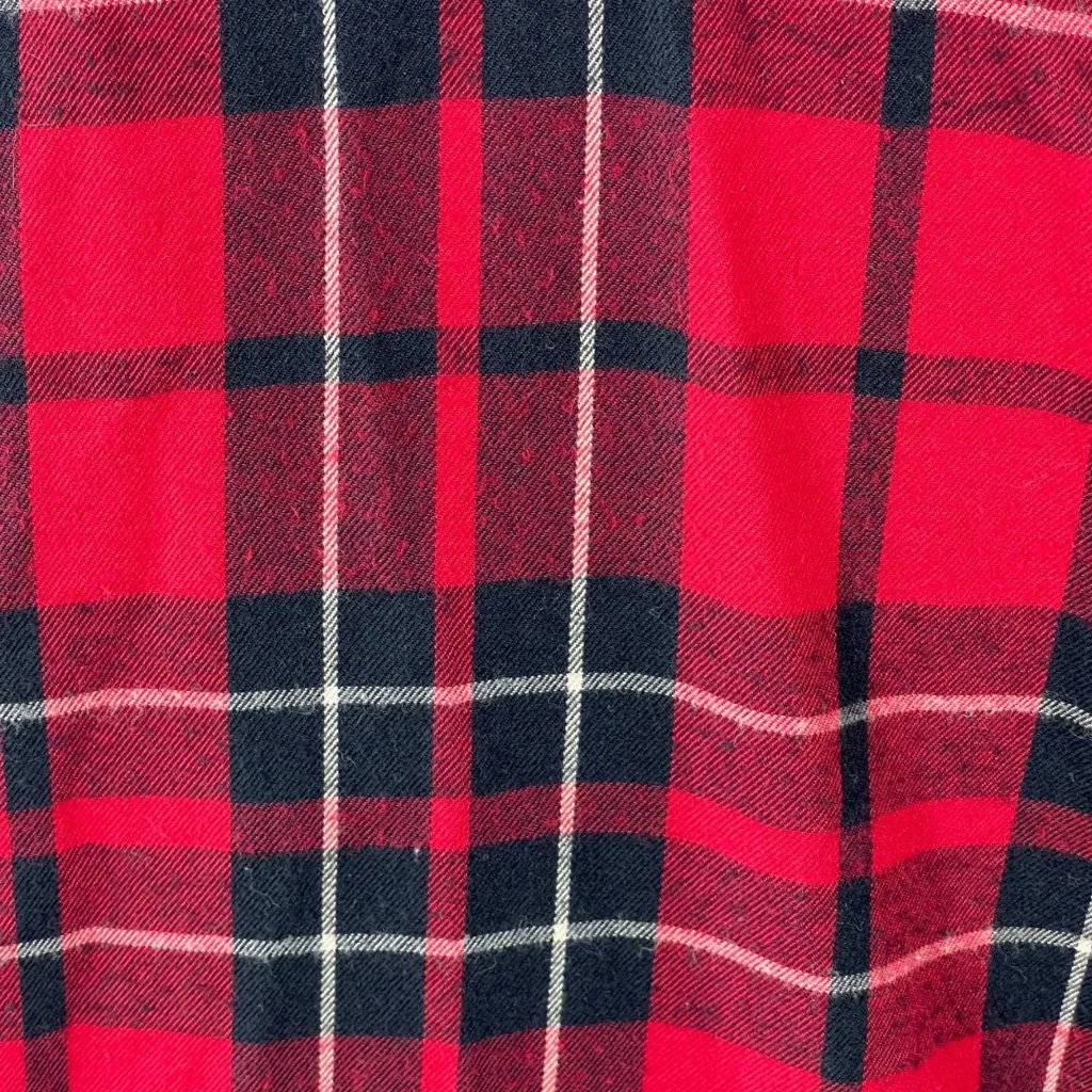 Lauren Jeans Co. Flannel Shirt Button Front Size L Large Red Plaid Women's - Image 4