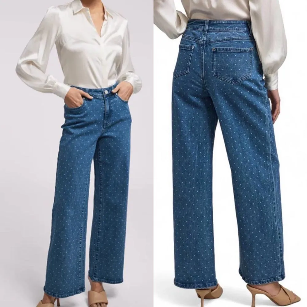 Generation love heart polka dot‎ Judith jeans women’s size 26 - Image 2