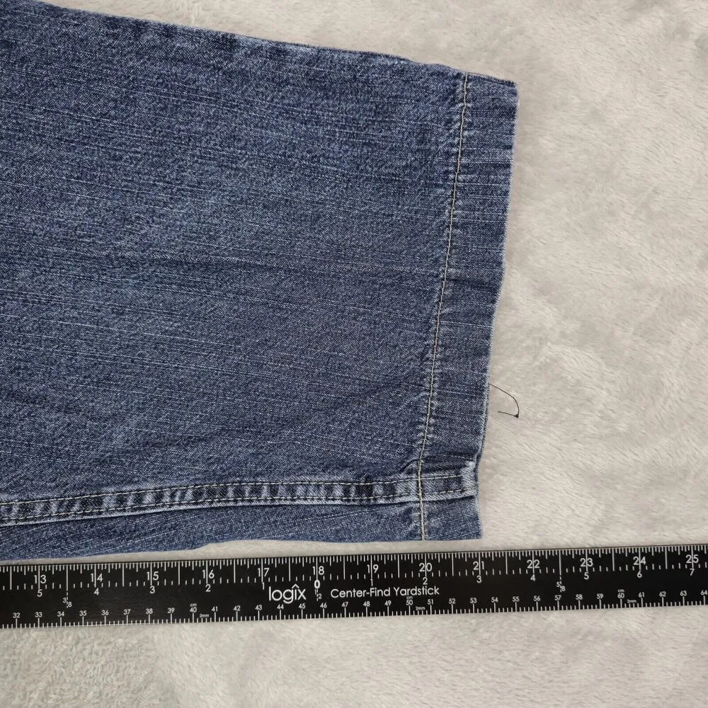 Riders By Lee Mid Rise Capri Jeans Womens 18M Dark Wash High Rise Denim Blue - Image 6