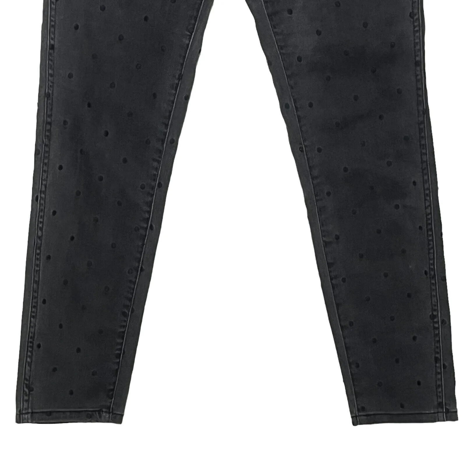 Ulla Johnson Prince Polka Dot Jeans Gray Women’s Size 2 High Rise Cropped Skinny - Image 4