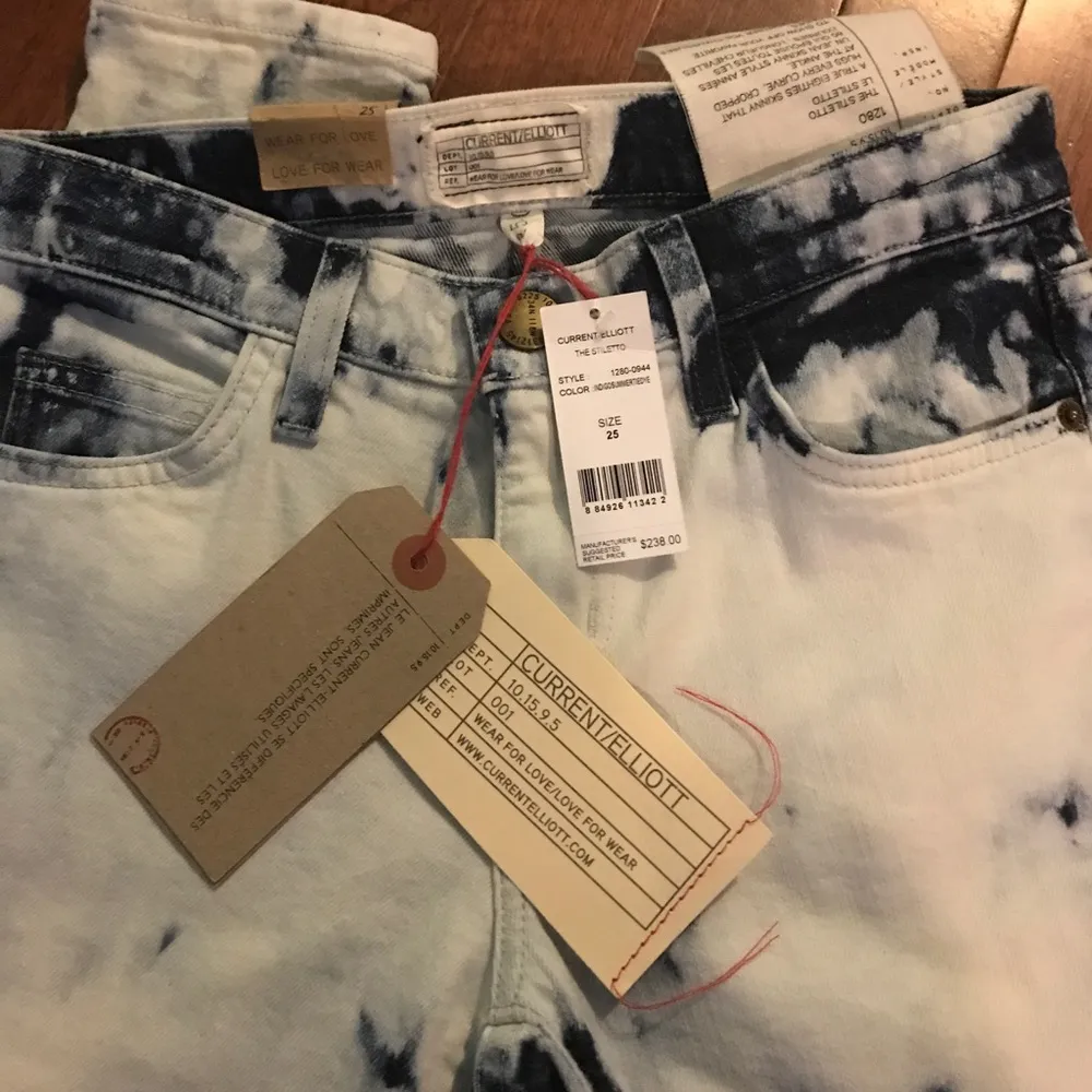 NWT Current/Elliot Stiletto Tie Dye Jeans sz25 - Image 6