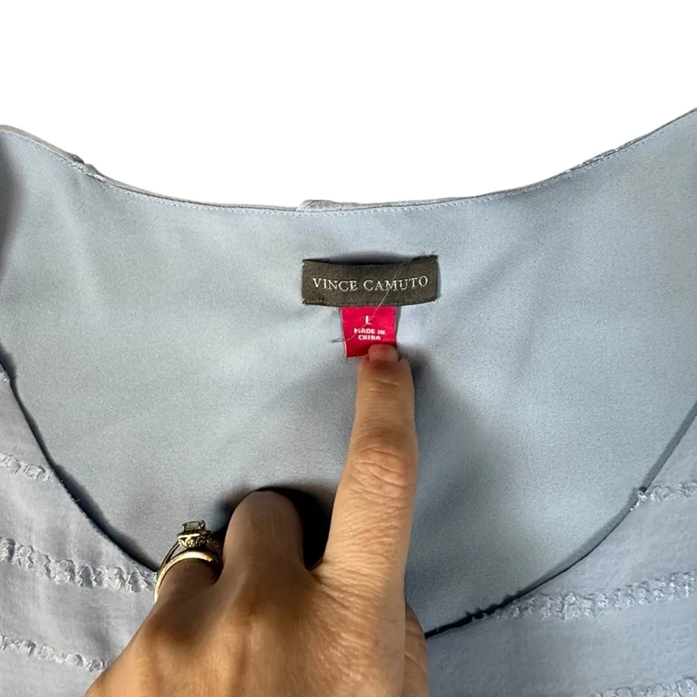 Vince Camuto Blue Large Sleeveless Blouse - Image 2