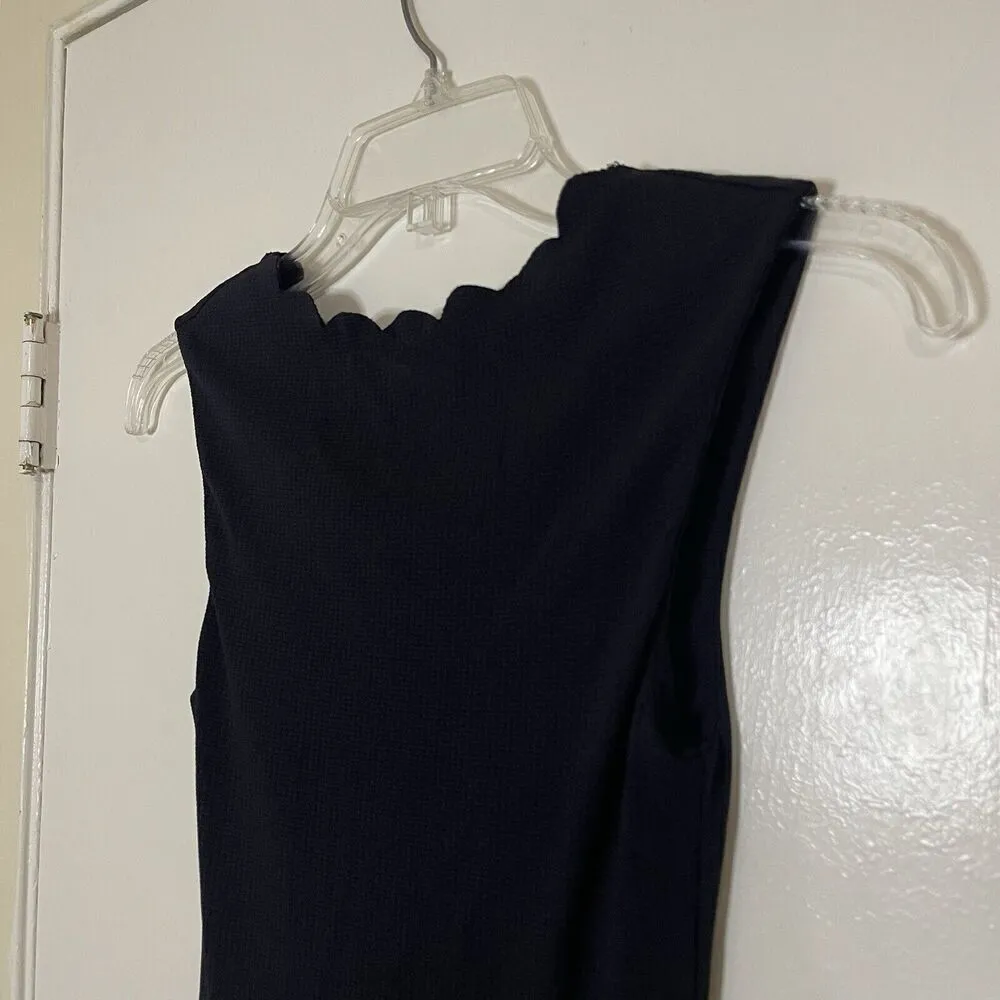 MARYSIA Maria Long Leg Midnight black navy scallop hem jumpsuit XS $419 Black - Image 6